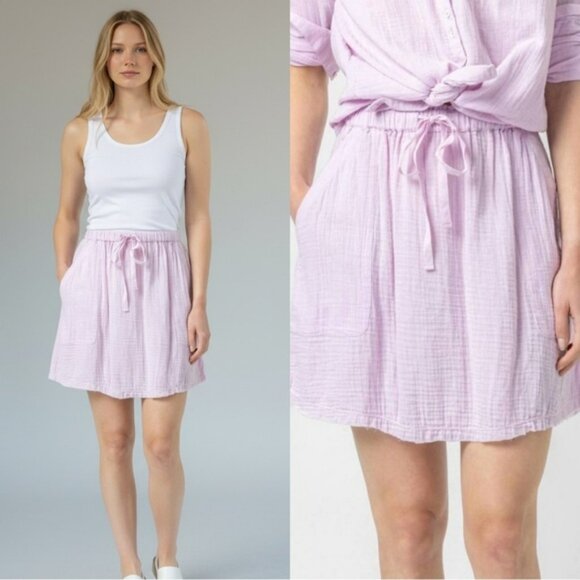 Lilla P Dresses & Skirts - Lilla P Organic Cotton Short Skirt With Pockets In Orchid Size Small NEW